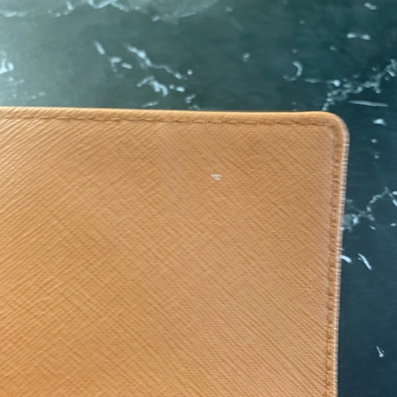 MK Long Brown Button Leather Wallet - Picture 3 of 8